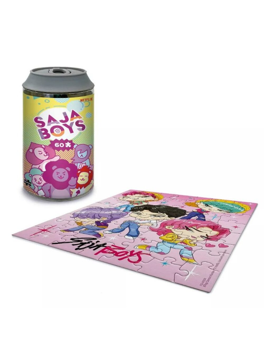 Kpop Demon Hunters Saja Boys Chibi Puzzle In Soda Can 60pc NEW 2026